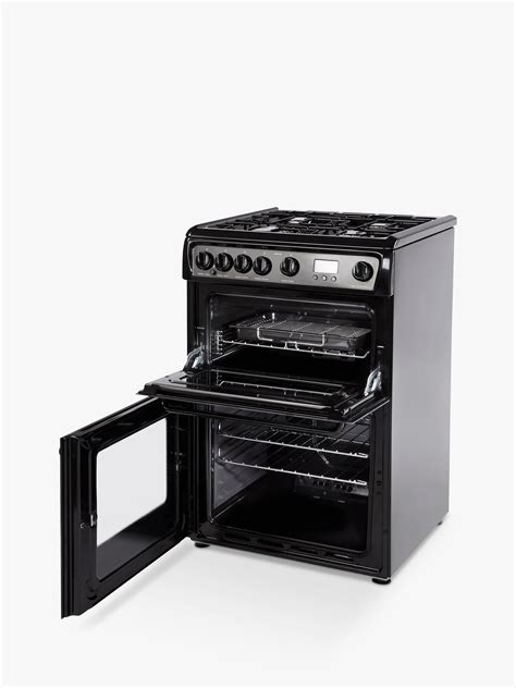 hotpoint newstyle hag60k gas cooker onyx black